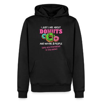 Donut Liebe Doughnut - Männer Premium Bio Hoodie - Schwarz - Vorne - Nico (187cm)