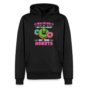 Doughnut Donutliebhaber Donuts - Männer Premium Bio Hoodie - Schwarz - Vorne - Nico (187cm)
