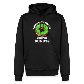 Donut Doughnut Donuts - Männer Premium Bio Hoodie - Schwarz - Vorne - Nico (187cm)