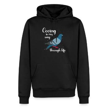 Pigeons Pigeon Lovers Pigeon - Sweat à capuche Premium bio Homme - noir - Devant - Nico (187cm)
