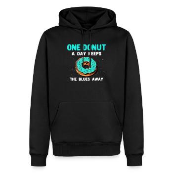 Donut Liebe Donutliebhaber - Männer Premium Bio Hoodie - Schwarz - Vorne - Nico (187cm)