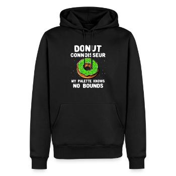 Donut Donut Lover - Sweat à capuche Premium bio Homme - noir - Devant - Nico (187cm)