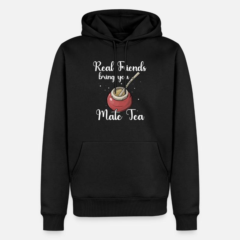 Mate Tee Teetasse - Männer Premium Bio Hoodie - Schwarz