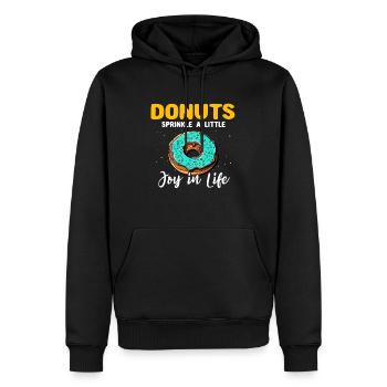 Donut Doughnut Donutliebhaber - Männer Premium Bio Hoodie - Schwarz - Vorne - Nico (187cm)