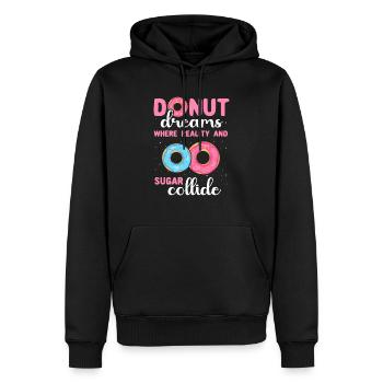 Donut Doughnut Donutliebhaber - Männer Premium Bio Hoodie - Schwarz - Vorne - Nico (187cm)