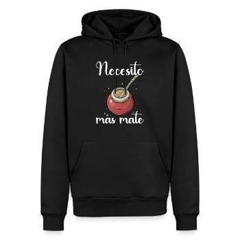 Mate Tee Yerba - Männer Premium Bio Hoodie - Schwarz - Vorne - Nico (187cm)