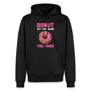Beignets d’amateur de beignets - Sweat à capuche Premium bio Homme - noir - Devant - Nico (187cm)