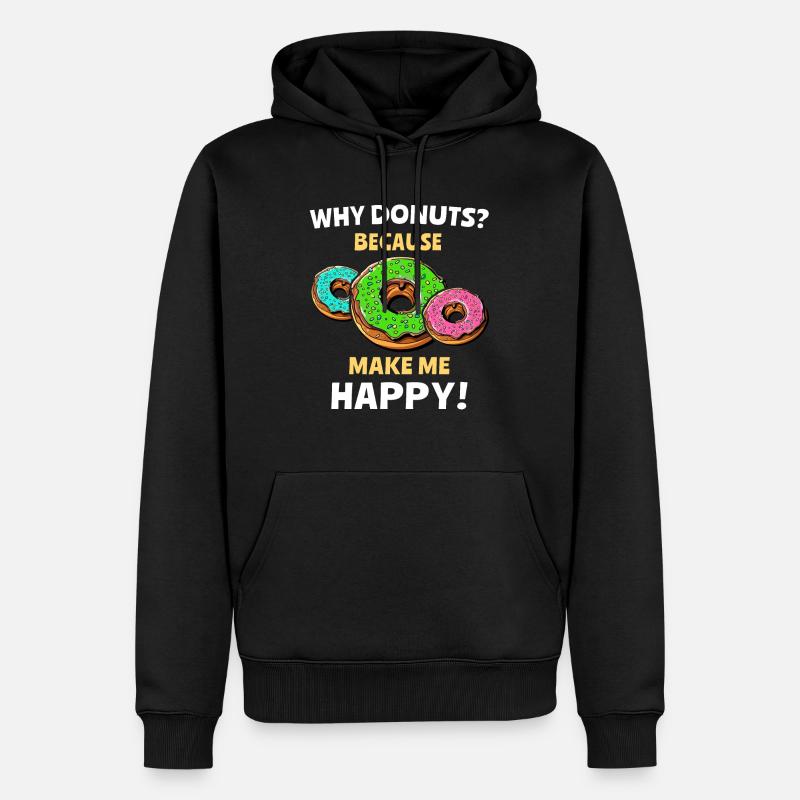 Joyeux beignets - Sweat à capuche Premium bio Homme - noir