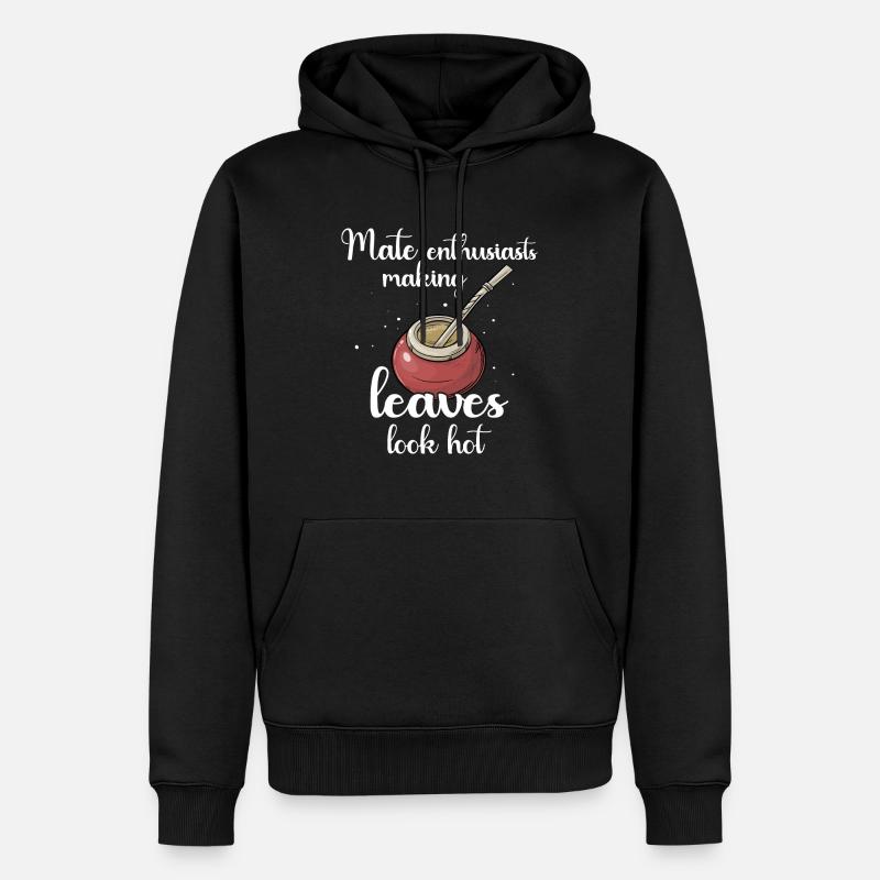 Thé Yerba mate - Sweat à capuche Premium bio Homme - noir
