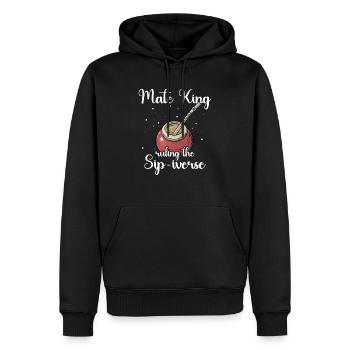 Mate Tee - Männer Premium Bio Hoodie - Schwarz - Vorne - Nico (187cm)