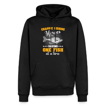 Crappie Fishing - Männer Premium Bio Hoodie - Schwarz - Vorne - Nico (187cm)