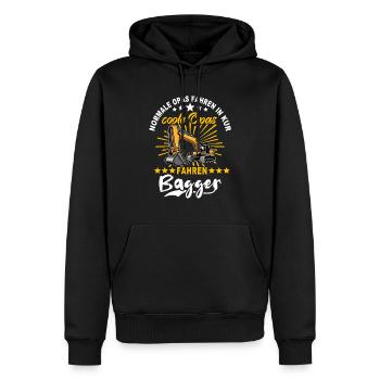 Baggerfahrer Opa Baggerführer - Männer Premium Bio Hoodie - Schwarz - Vorne - Nico (187cm)