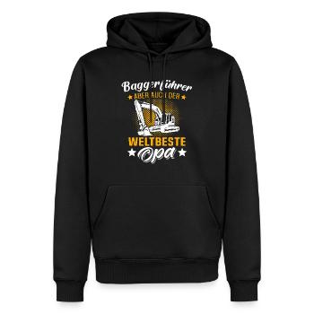 Opa Baggerführer - Männer Premium Bio Hoodie - Schwarz - Vorne - Nico (187cm)