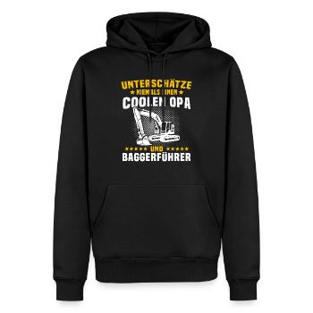 Baggerfahrer Baggerführer Opas - Männer Premium Bio Hoodie - Schwarz - Vorne - Nico (187cm)