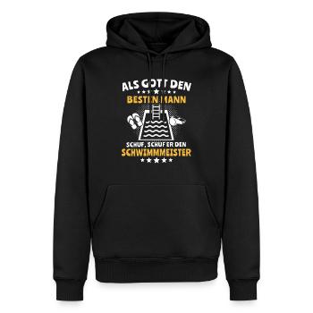Bademeister Schwimmmeister - Männer Premium Bio Hoodie - Schwarz - Vorne - Nico (187cm)