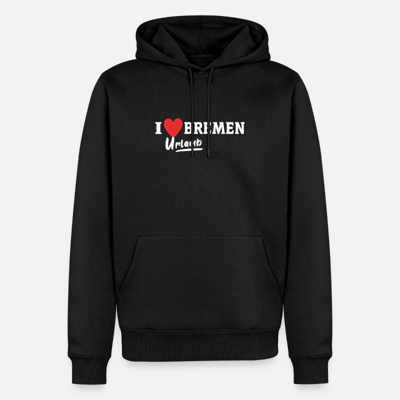 J’aime Brême Chère Brême - Sweat à capuche Premium bio Homme - noir