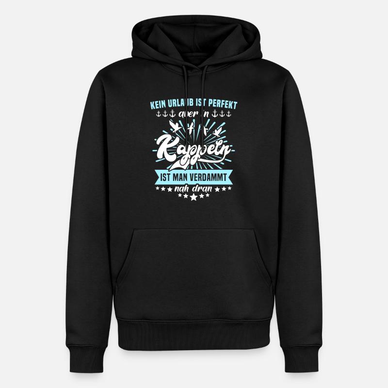 Kappeln - Männer Premium Bio Hoodie - Schwarz