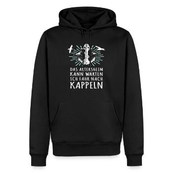 Kappeln Sprüche - Männer Premium Bio Hoodie - Schwarz - Vorne - Nico (187cm)