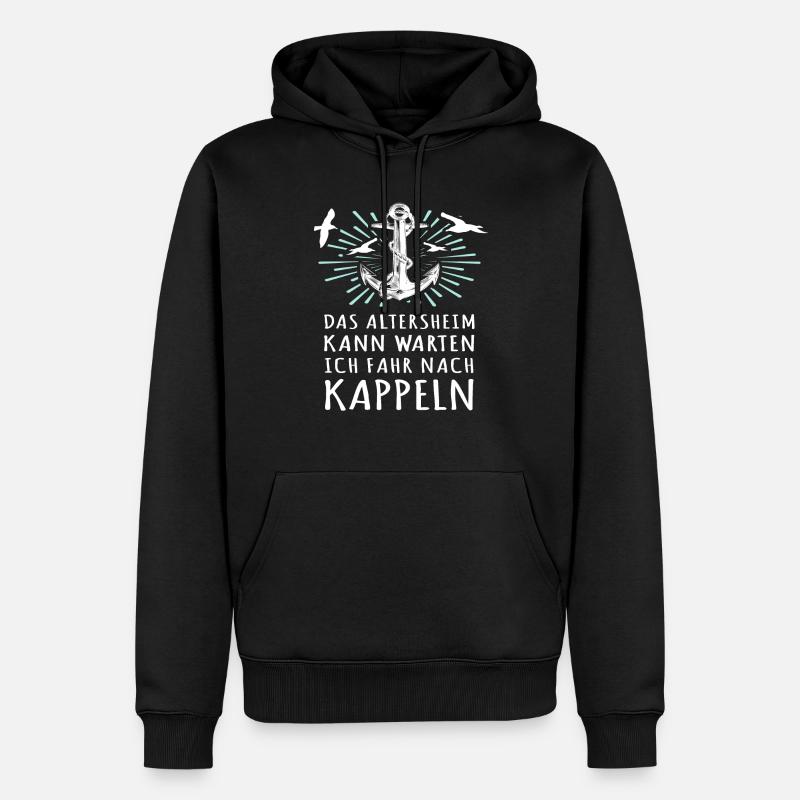 Kappeln Sprüche - Männer Premium Bio Hoodie - Schwarz