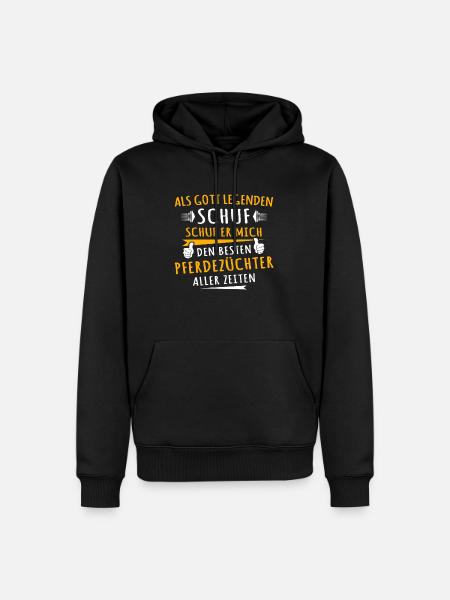 Pferdezüchter - Männer Premium Bio Hoodie - Schwarz
