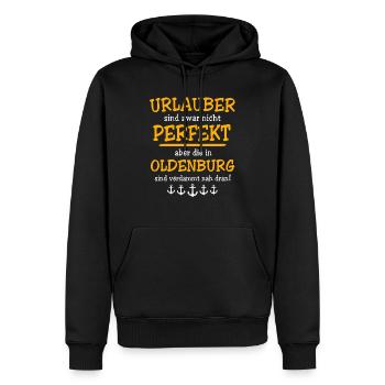 Oldenburg Urlaub - Männer Premium Bio Hoodie - Schwarz - Vorne - Nico (187cm)