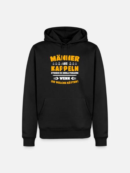 Kappeln Mann Kappelner - Männer Premium Bio Hoodie - Schwarz