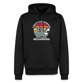 Musicien mellophone - Sweat à capuche Premium bio Homme - noir - Devant - Nico (187cm)