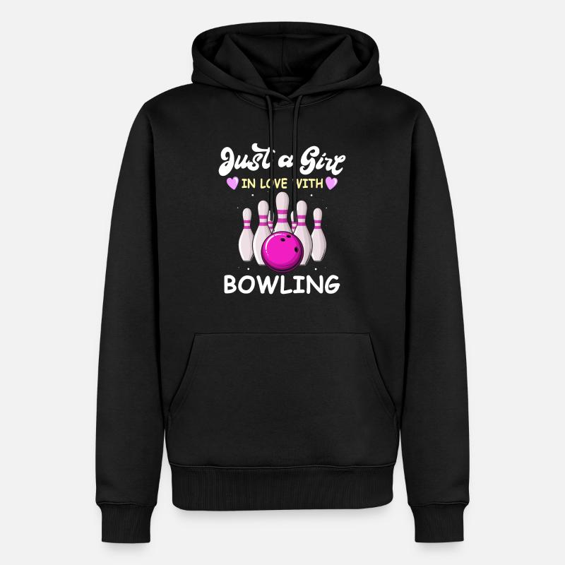 Bowling Bowler - Männer Premium Bio Hoodie - Schwarz