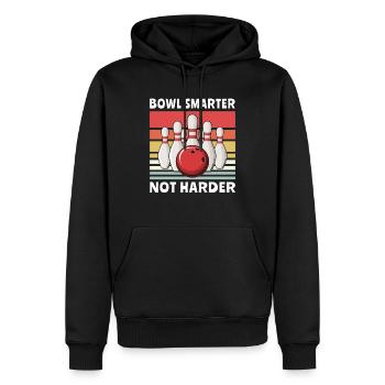Bowlingspieler Bowling - Männer Premium Bio Hoodie - Schwarz - Vorne - Nico (187cm)