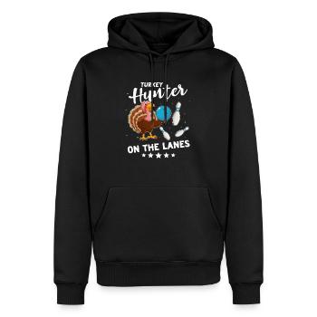 Quilles à la dinde Thanksgiving - Sweat à capuche Premium bio Homme - noir - Devant - Nico (187cm)