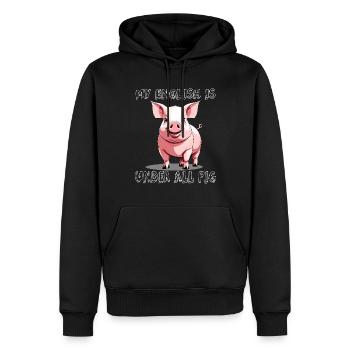 My english is under all pig - Männer Premium Bio Hoodie - Schwarz - Vorne - Nico (187cm)