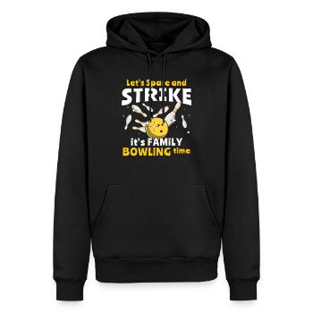 Quilles Famille Quille - Sweat à capuche Premium bio Homme - noir - Devant - Nico (187cm)