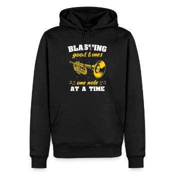 Mellophone Musicien Mellophoniste - Sweat à capuche Premium bio Homme - noir - Devant - Nico (187cm)
