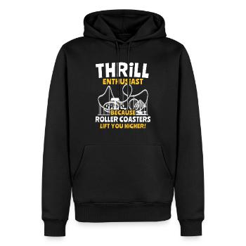 Achterbahn Vergnügungspark Achterbahnliebhaber - Männer Premium Bio Hoodie - Schwarz - Vorne - Nico (187cm)
