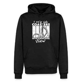 Roller Coaster - Men’s Premium Organic Hoodie - black - Front - Nico (187cm)
