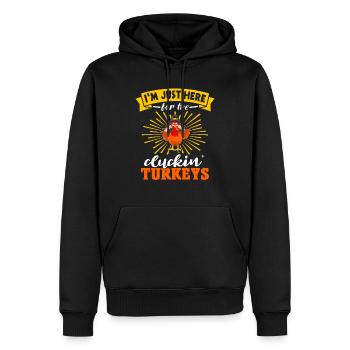 Dinde Thanksgiving - Sweat à capuche Premium bio Homme - noir - Devant - Nico (187cm)