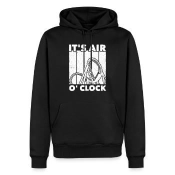 Achterbahn Roller Coaster - Männer Premium Bio Hoodie - Schwarz - Vorne - Nico (187cm)