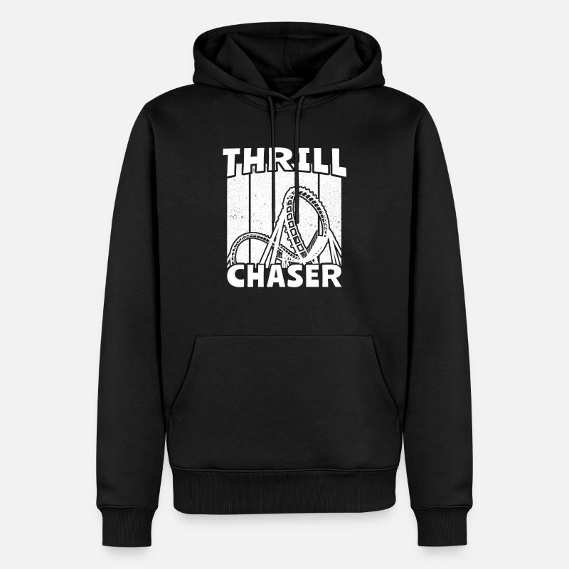 Achterbahn Achterbahnfahrer - Männer Premium Bio Hoodie - Schwarz
