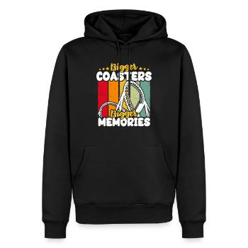 Achterbahn Achterbahnfahrer - Männer Premium Bio Hoodie - Schwarz - Vorne - Nico (187cm)