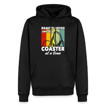 Roller Coaster Roller Coaster Riders - Sweat à capuche Premium bio Homme - noir - Devant - Nico (187cm)