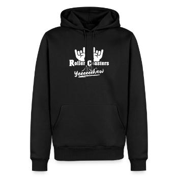 Roller coaster - Men’s Premium Organic Hoodie - black - Front - Nico (187cm)