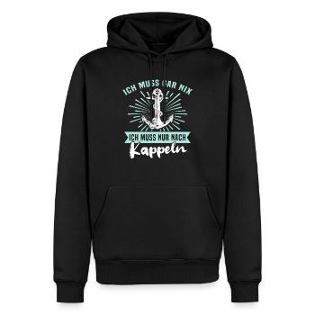 Kappeln Sprüche - Männer Premium Bio Hoodie - Schwarz - Vorne - Nico (187cm)