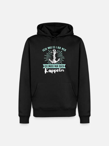 Kappeln Sprüche - Männer Premium Bio Hoodie - Schwarz