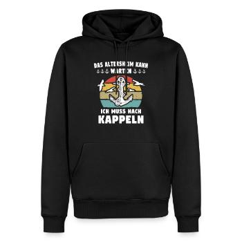 Kappeln Sprüche - Männer Premium Bio Hoodie - Schwarz - Vorne - Nico (187cm)