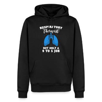 Inhalothérapeute Thérapie respiratoire - Sweat à capuche Premium bio Homme - noir - Devant - Nico (187cm)