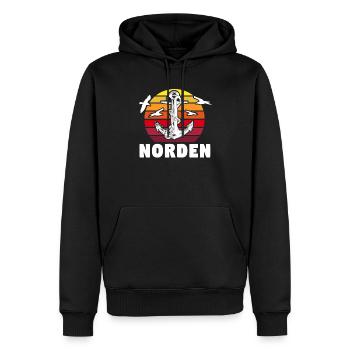Norden Sprüche - Männer Premium Bio Hoodie - Schwarz - Vorne - Nico (187cm)