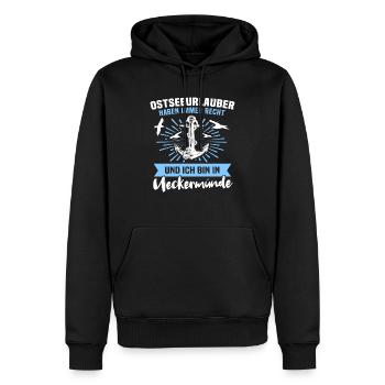 Ueckermünde Ferien - Männer Premium Bio Hoodie - Schwarz - Vorne - Nico (187cm)