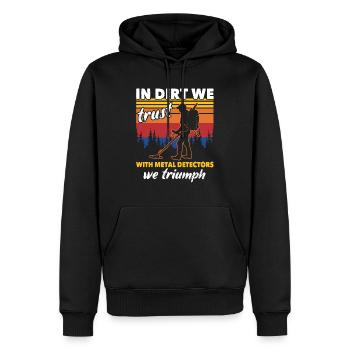 Dirt Fishing Sondeln - Männer Premium Bio Hoodie - Schwarz - Vorne - Nico (187cm)