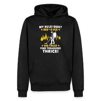 Dirt Fishing Sondeln - Männer Premium Bio Hoodie - Schwarz - Vorne - Nico (187cm)