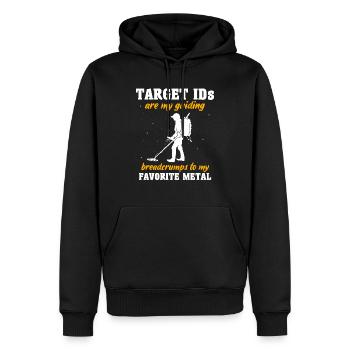 Metalldetektor - Männer Premium Bio Hoodie - Schwarz - Vorne - Nico (187cm)